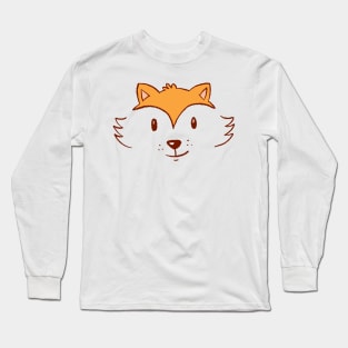 cute fox cartoon Long Sleeve T-Shirt